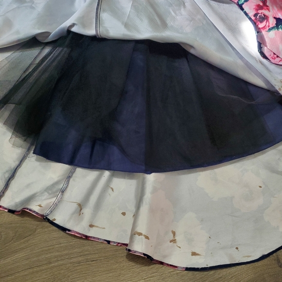 Pre-Owned B DARLIN Women's Size 9/10 Floral Full-Length Fit Flare Skirt As Is - Picture 8 of 12